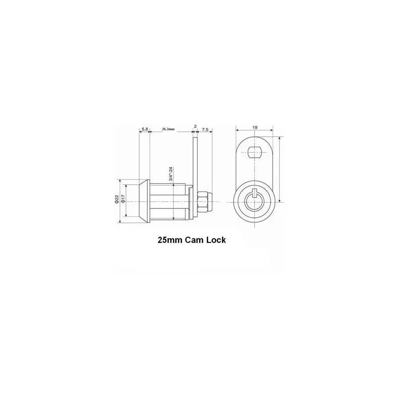 1" Cam Lock for an Arcade Machine (25mm) - Image 3