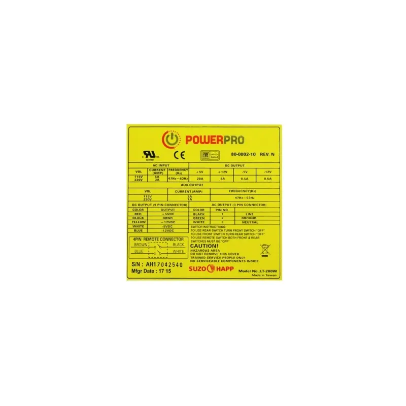 SuzoHapp 200W POWER PRO POWER SUPPLY W/ DUAL SWITCH & REMOTE CAPABLE - Image 4