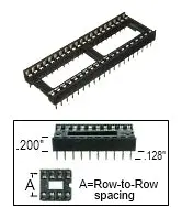 40 Pin DIP IC Socket Stamped .6" Row Spacing - Image 2