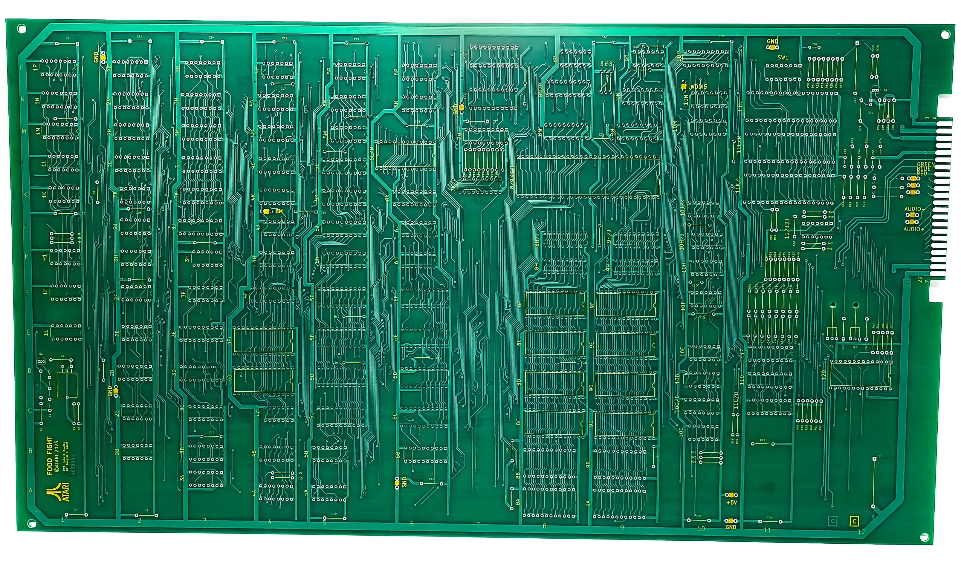 Atari Food Fight Reproduction PCB Rev C Licensed Board - Image 3