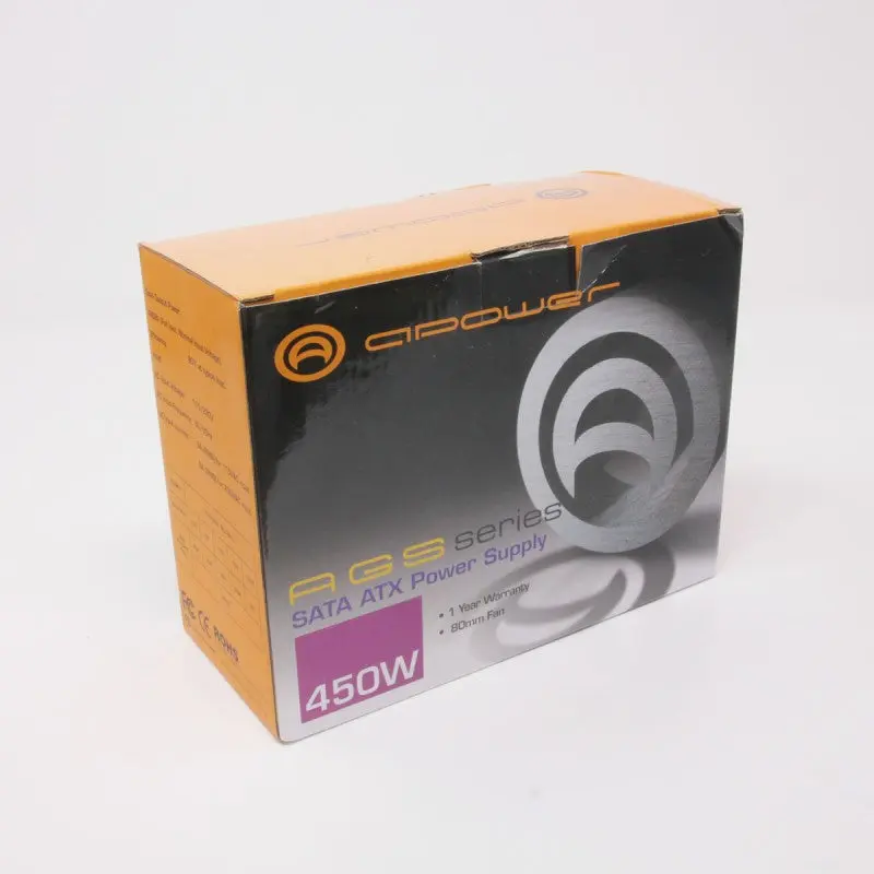 APower 450W SATA ATX Power Supply AGS Series - Image 2