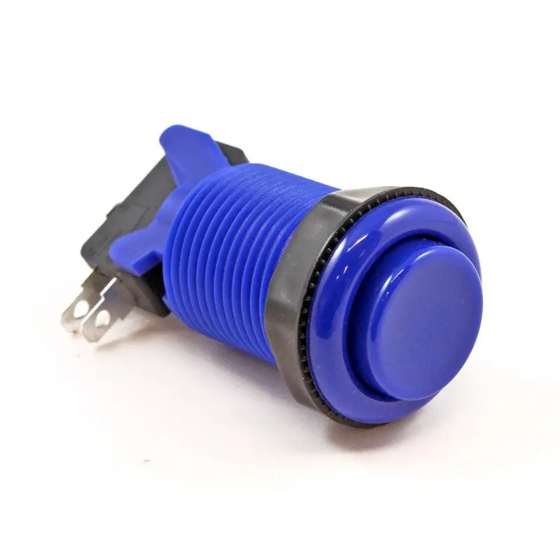 Generic HAPP Style Concave Pushbutton - Dark Blue - Image 2