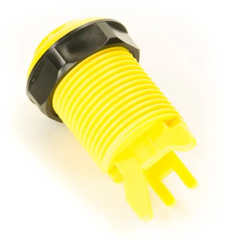Generic HAPP Style Concave Pushbutton - Yellow - Image 2