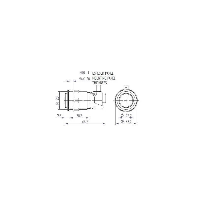 iL PSL-CV Convex Button - Translucent Blue - Image 3