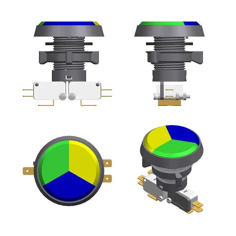 iL PSL-T Triple Push Button - Yellow/Green/Blue