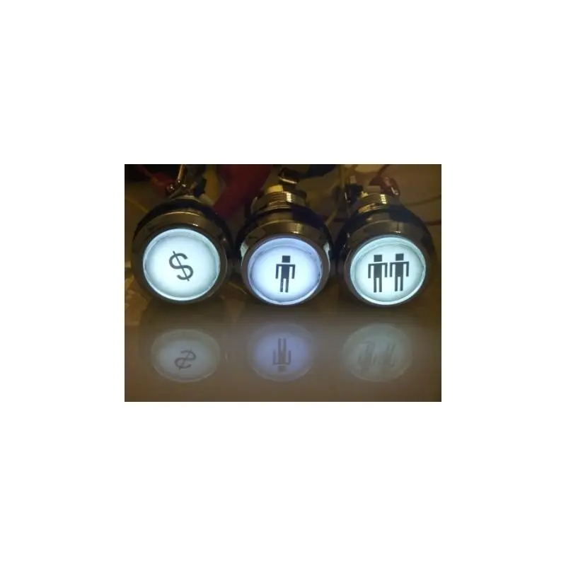LED Pushbutton with Black and White Insert - Image 2