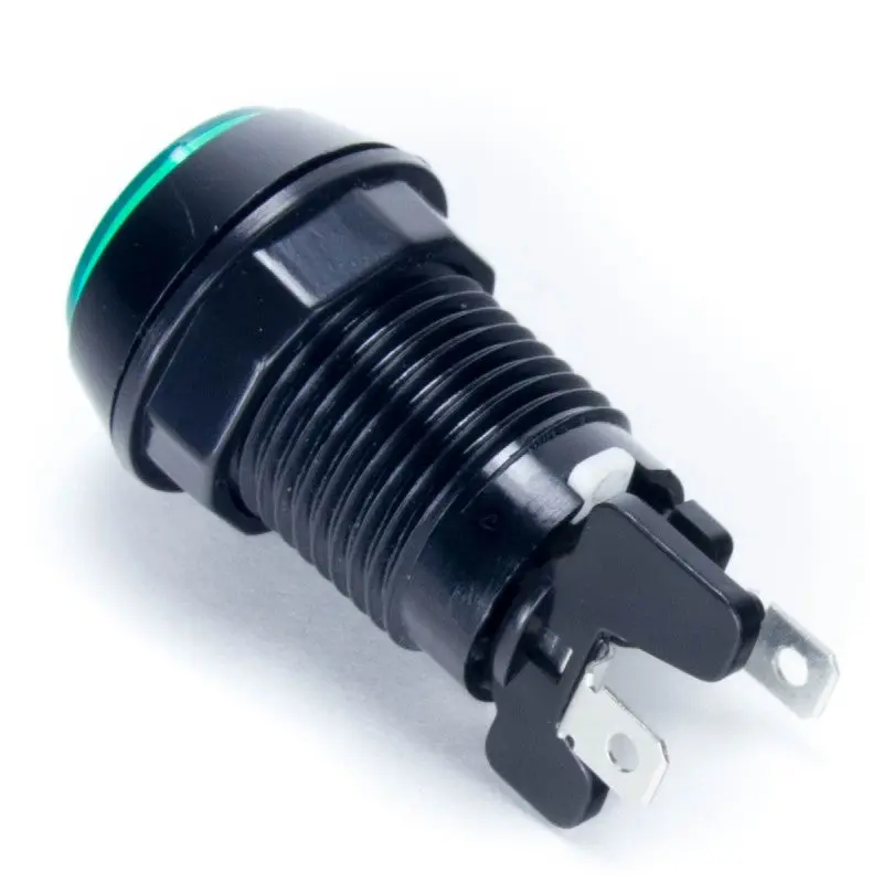 Paradise LED Button - Black and Green - Image 2