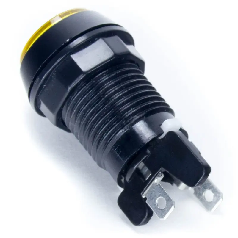Paradise LED Button - Black and Yellow - Image 2