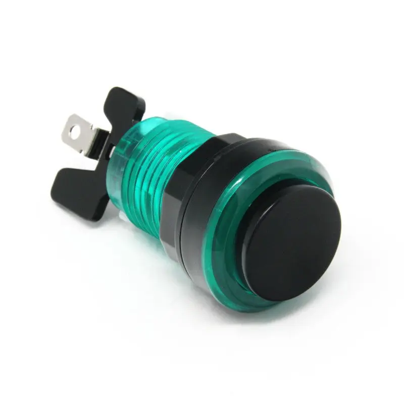 Paradise LED Button with Black Plunger - Translucent Green - Image 2