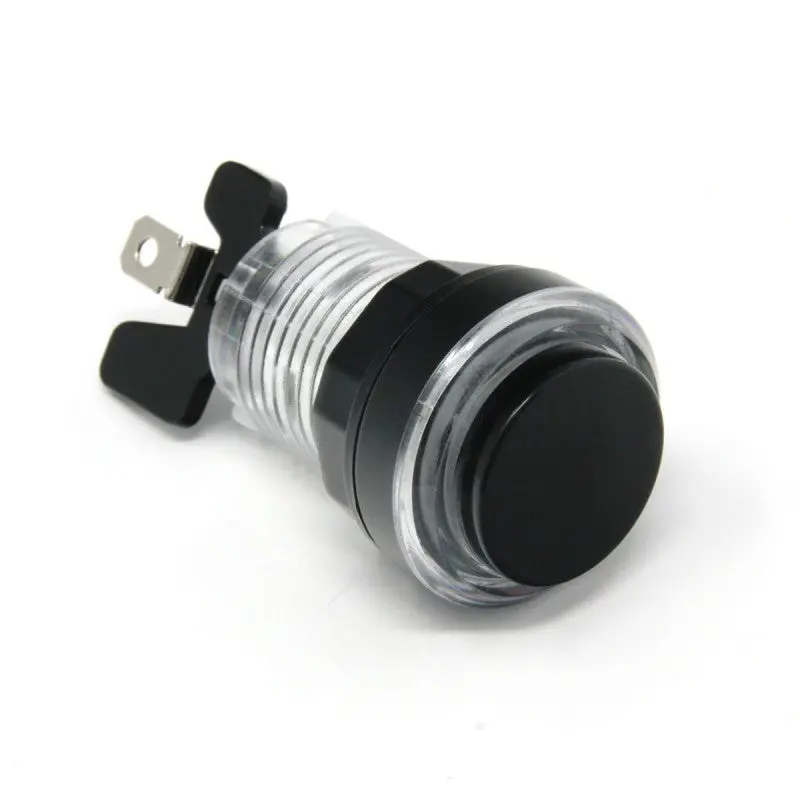 Paradise LED Button with Black Plunger - Translucent White - Image 2