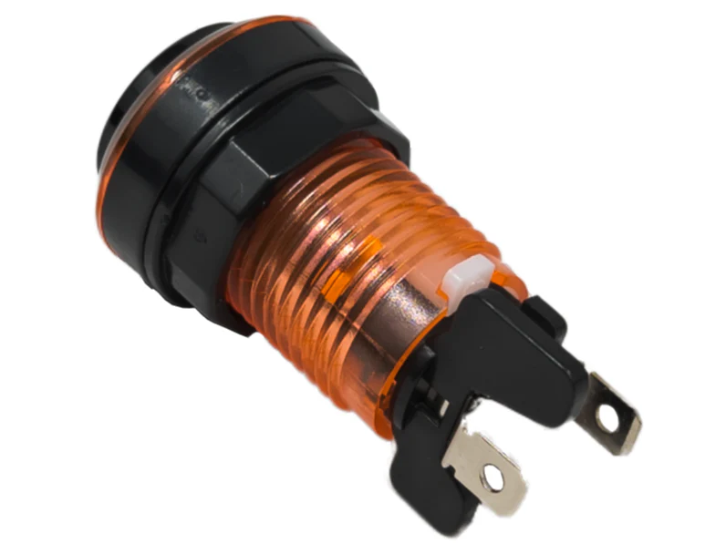 Paradise LED Button with Smoke Plunger - Translucent Orange - Image 2