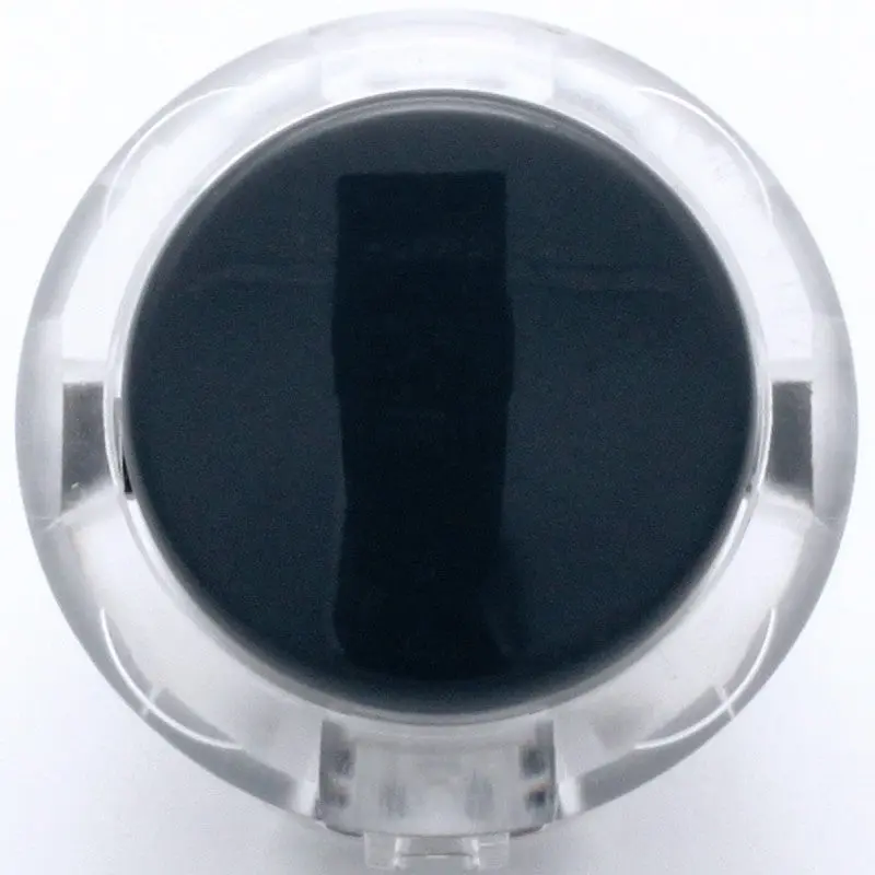 Sanwa OBSC-30 Snap-in Button - Clear White & Black Plunger - Image 2