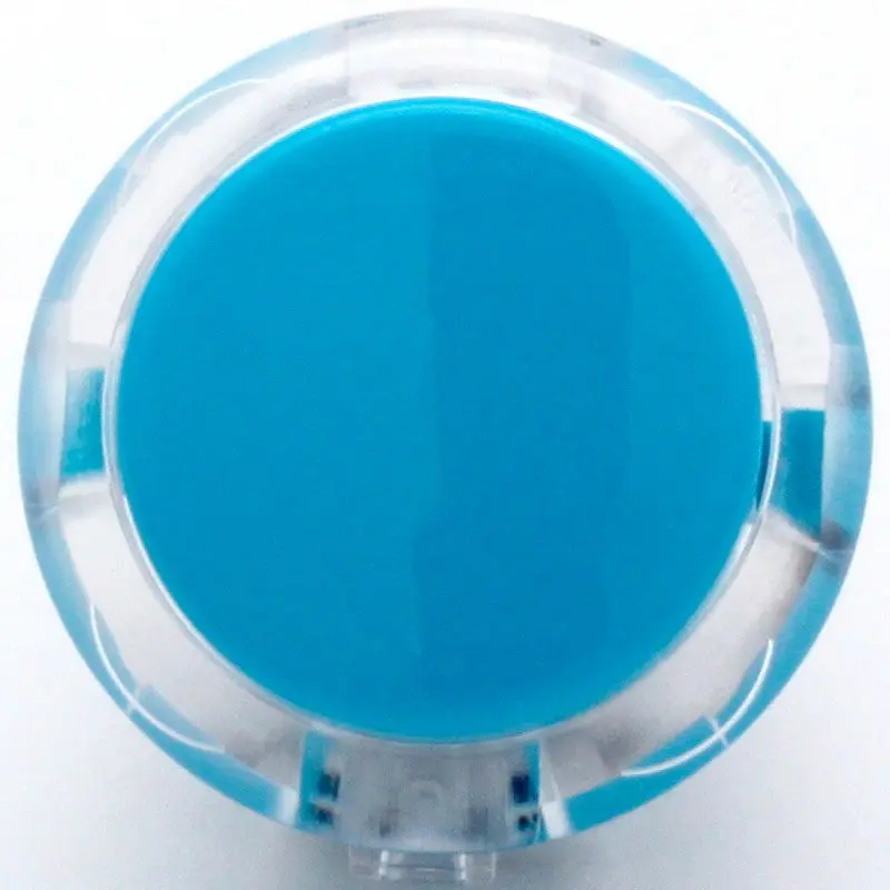 Sanwa OBSC-30 Snap-in Button - Clear White & Blue Plunger - Image 2