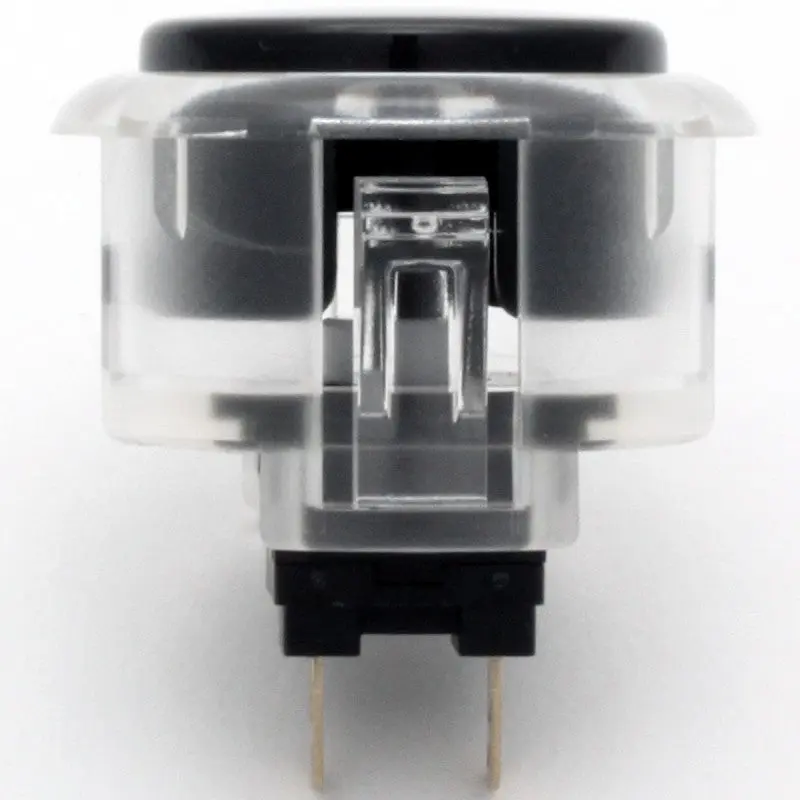 Sanwa OBSC-30 Snap-in Button - Clear White & Dark Hai Plunger - Image 3