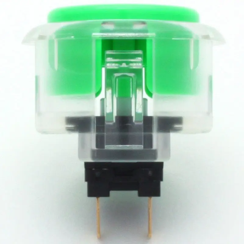 Sanwa OBSC-30 Snap-in Button - Clear White & Green Plunger - Image 3