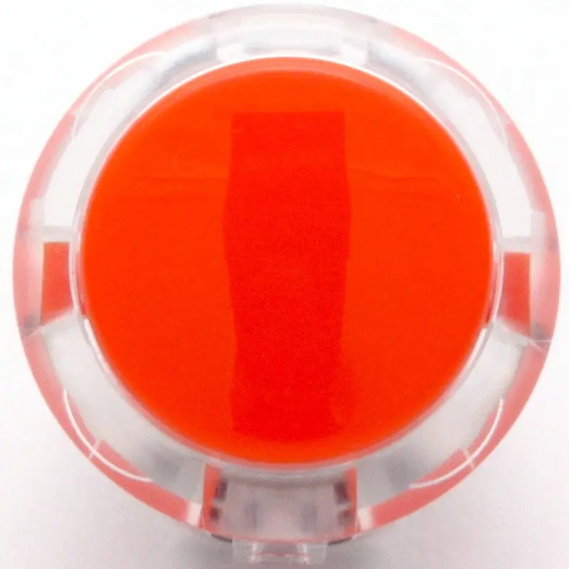 Sanwa OBSC-30 Snap-in Button - Clear White & Orange Plunger - Image 2