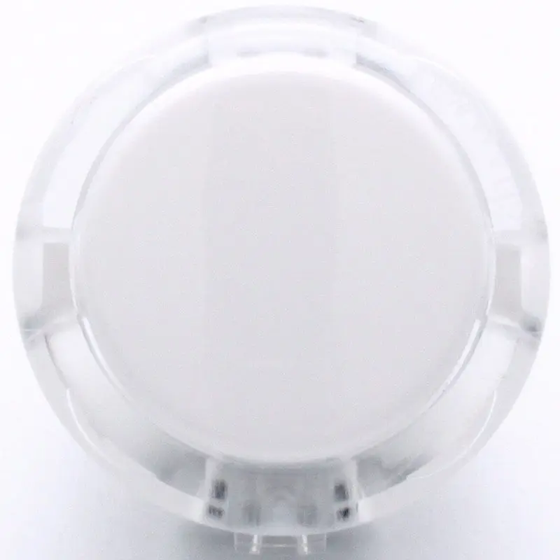 Sanwa OBSC-30 Snap-in Button - Clear White & White Plunger - Image 2