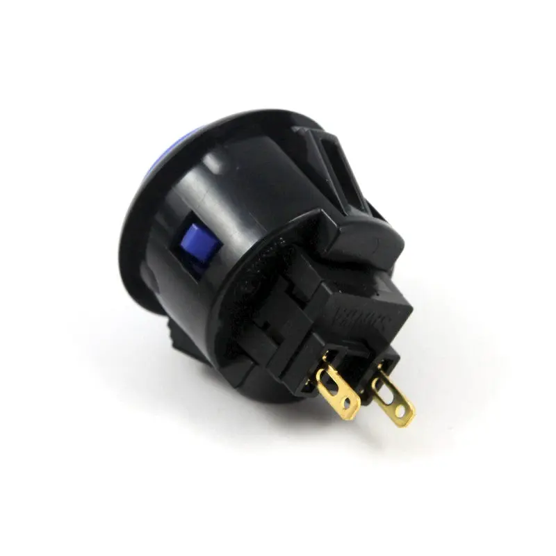 Sanwa OBSF-24 Snap-in Button - Black & Dark Blue - Image 3