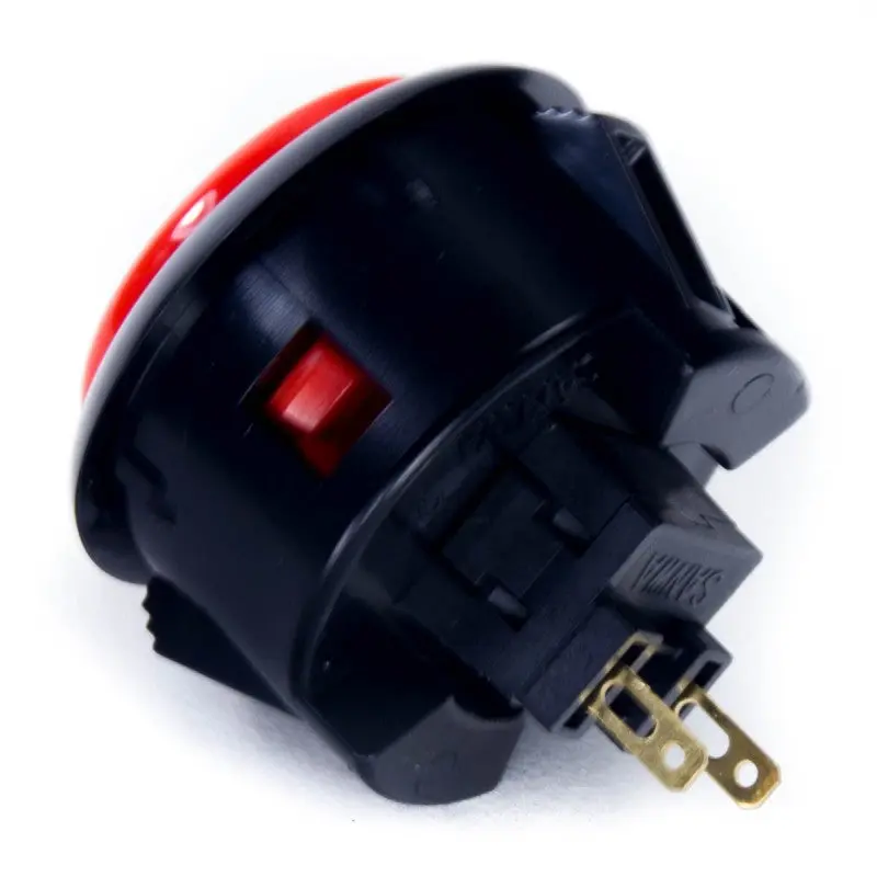Sanwa OBSF-30 Snap-in Button - Black & Vermillion - Image 2