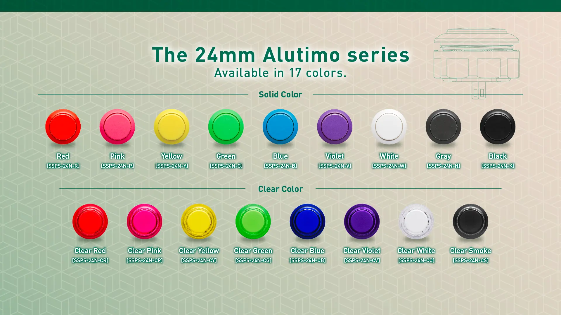 Seimitsu Alutimo SSPS-24N Solid 24mm Screw-in Mechanical button - Image 10