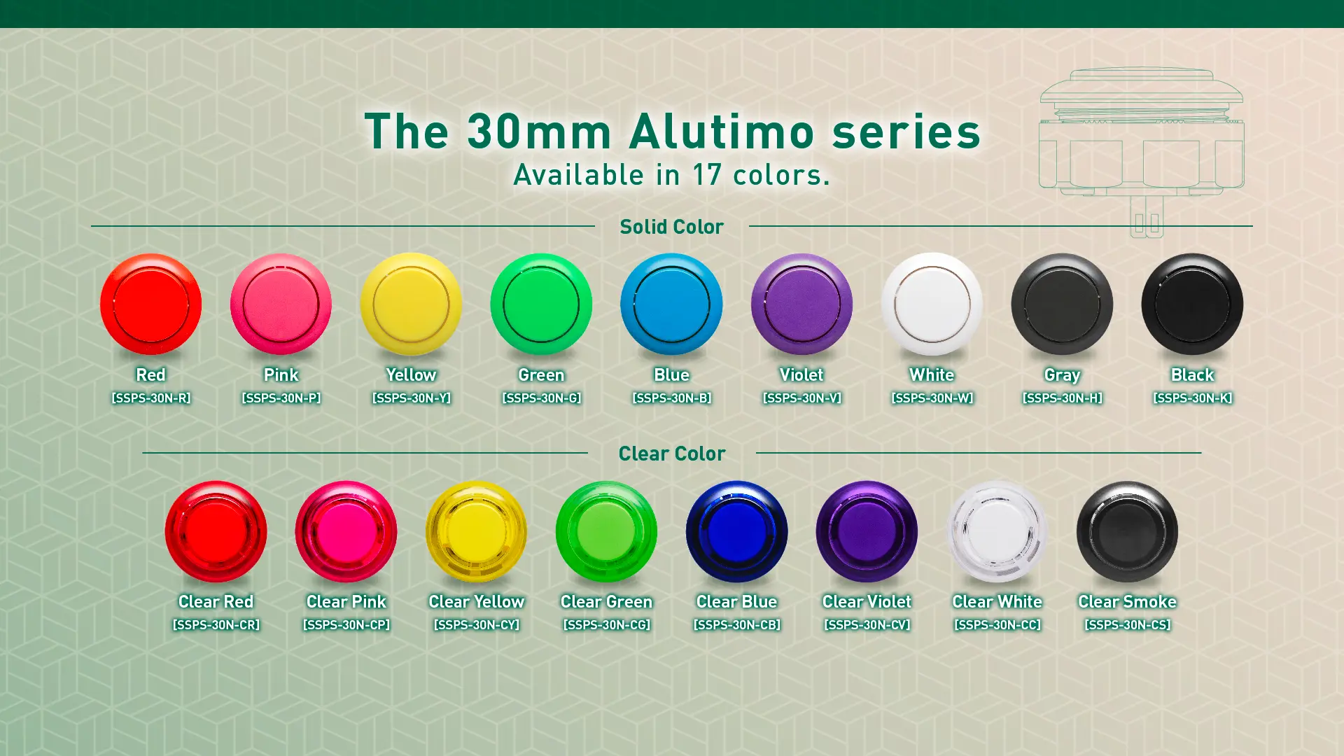 Seimitsu Alutimo SSPS-30N Clear 30mm Screw-in Mechanical button - Image 9