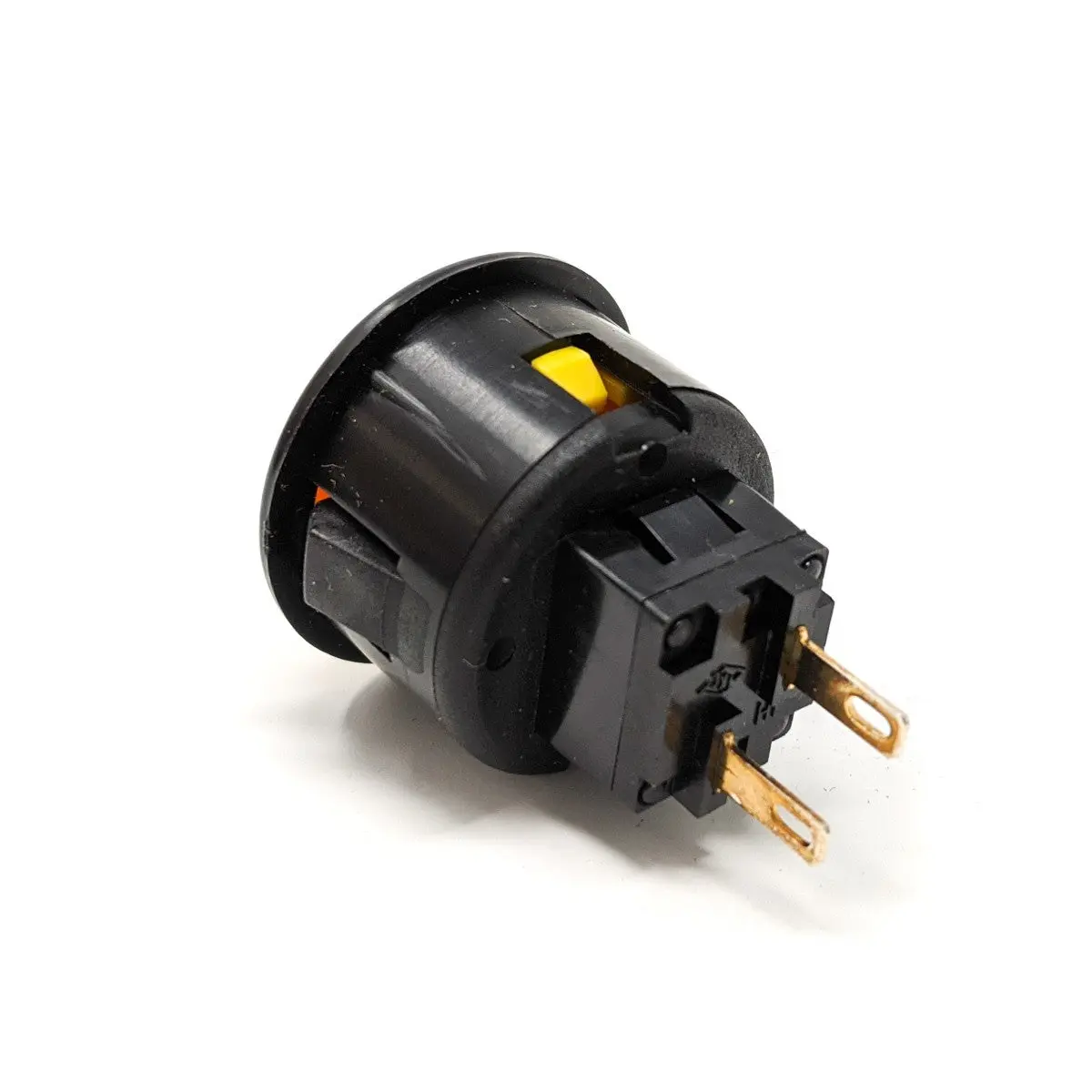 Seimitsu PS-14-D 24mm Snap-in Button - Black & Yellow - Image 2