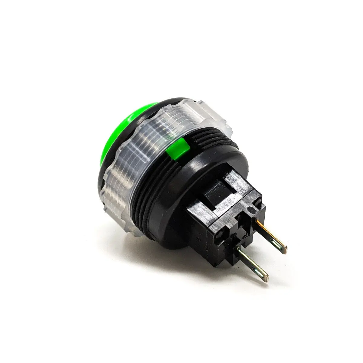 Seimitsu PS-14-DN 24mm Screw-in Button - Black & Green - Image 2