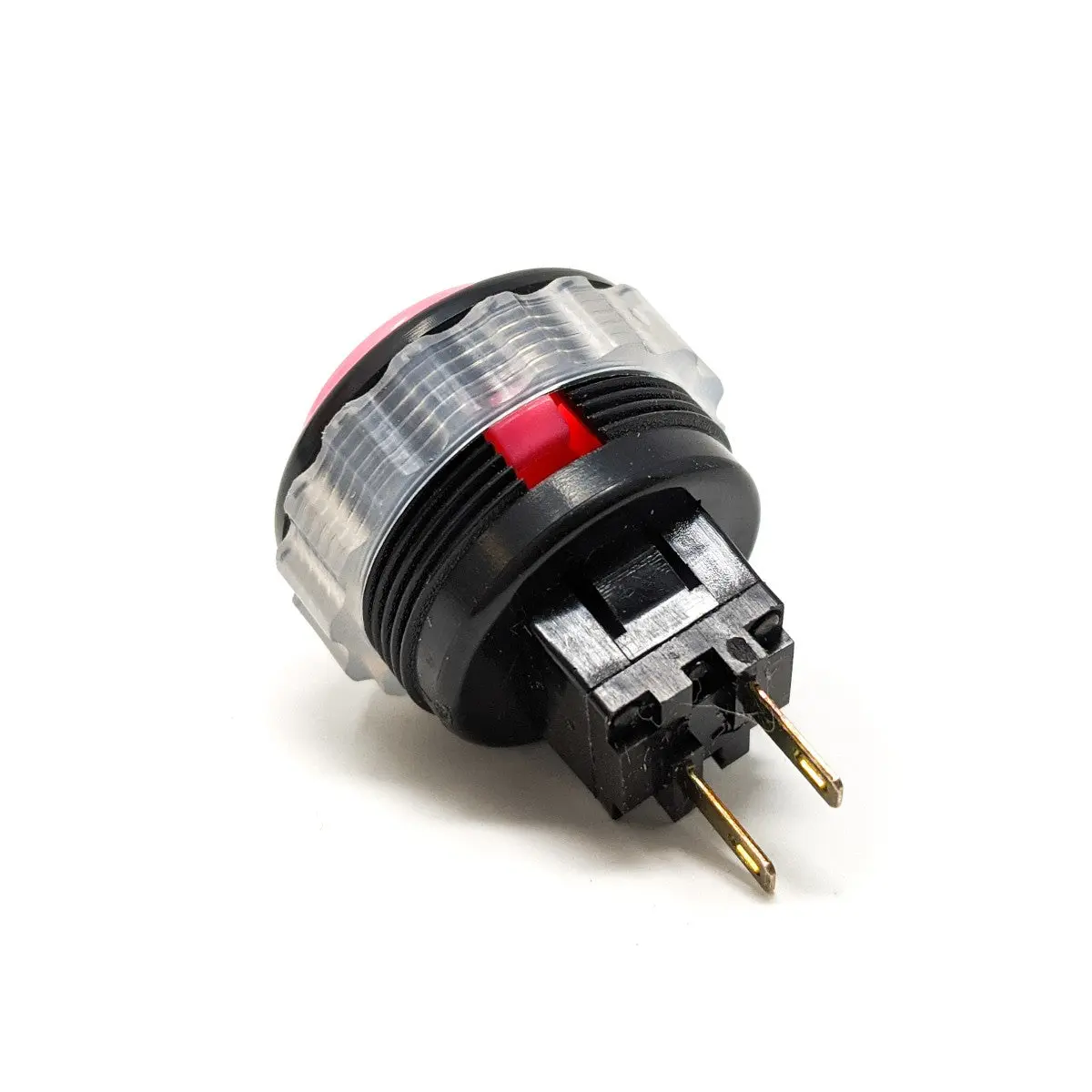 Seimitsu PS-14-DN 24mm Screw-in Button - Black & Pink - Image 2