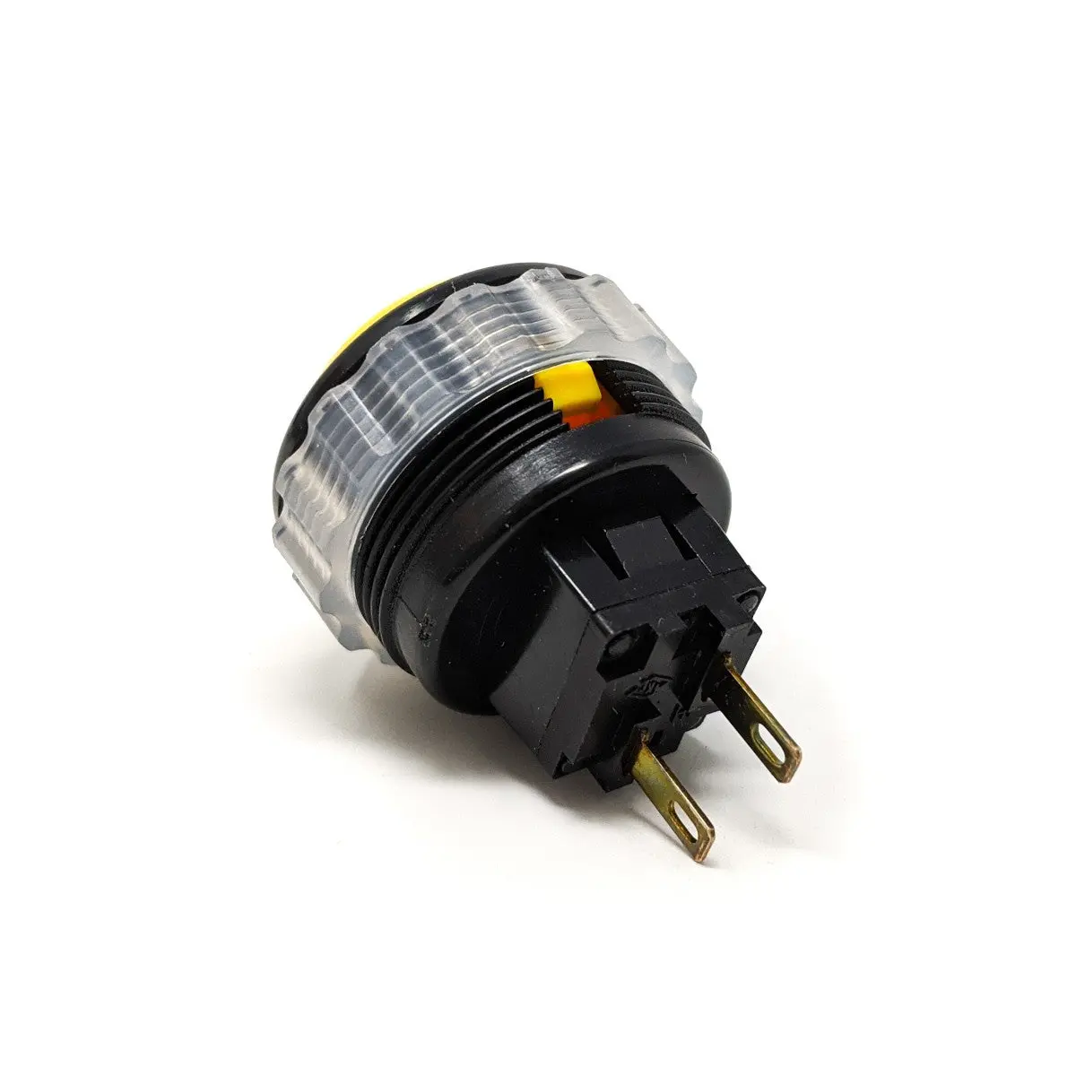 Seimitsu PS-14-DN 24mm Screw-in Button - Black & Yellow - Image 2