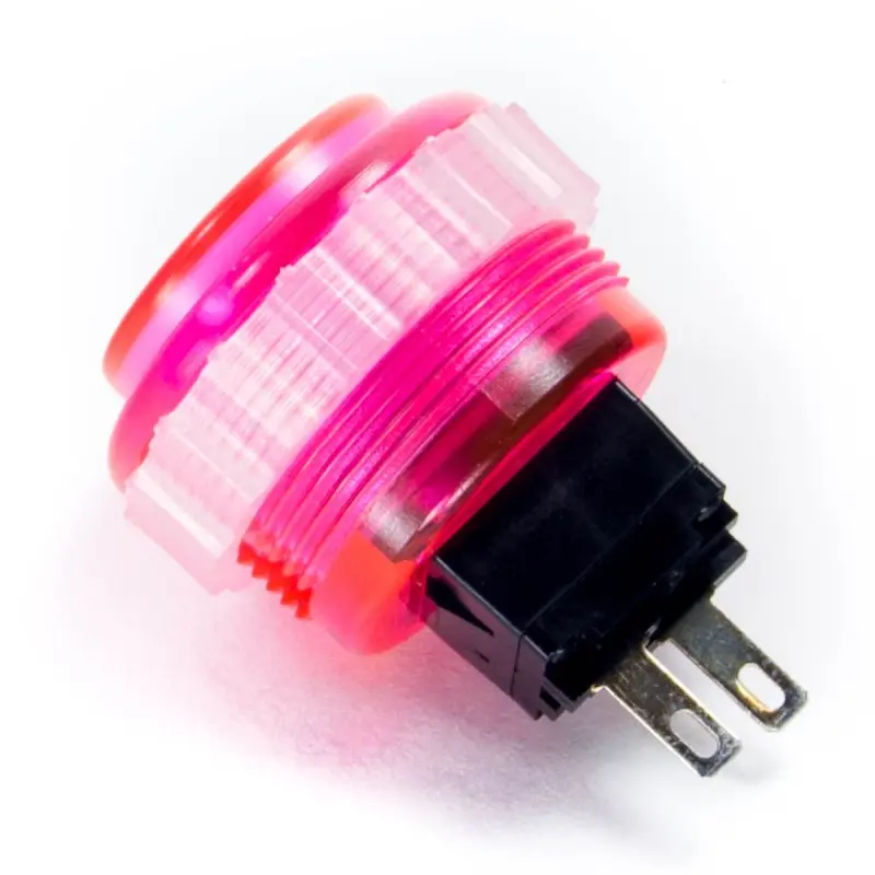 Seimitsu PS-14-DNK 24mm Screw-in Button - Clear Pink - Image 2