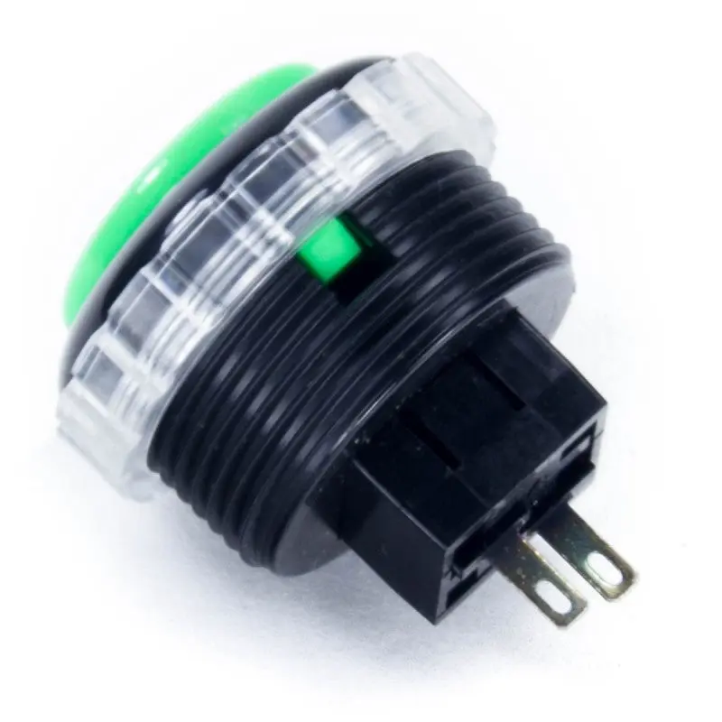 Seimitsu PS-14-GN 30mm Screw-in Button - Black & Green - Image 2