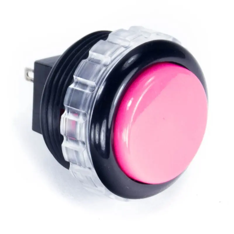 Seimitsu PS-14-GN 30mm Screw-in Button - Black & Pink