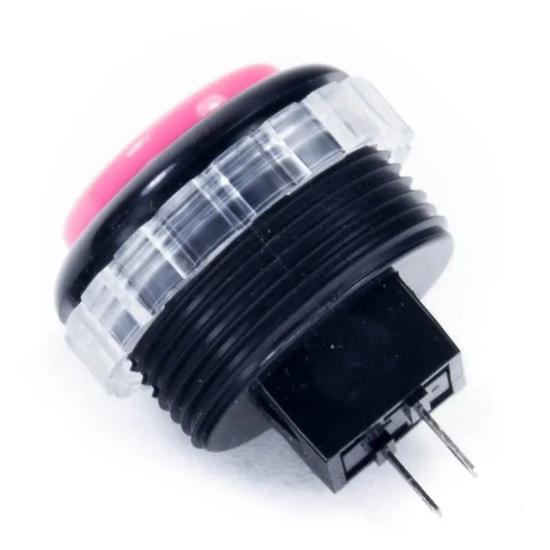 Seimitsu PS-14-GN 30mm Screw-in Button - Black & Pink - Image 2