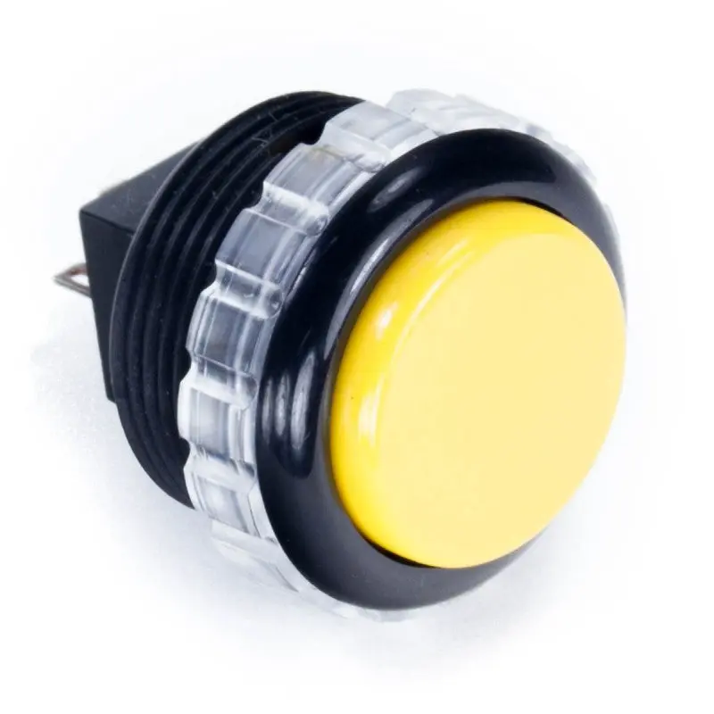 Seimitsu PS-14-GN 30mm Screw-in Button - Black & Yellow