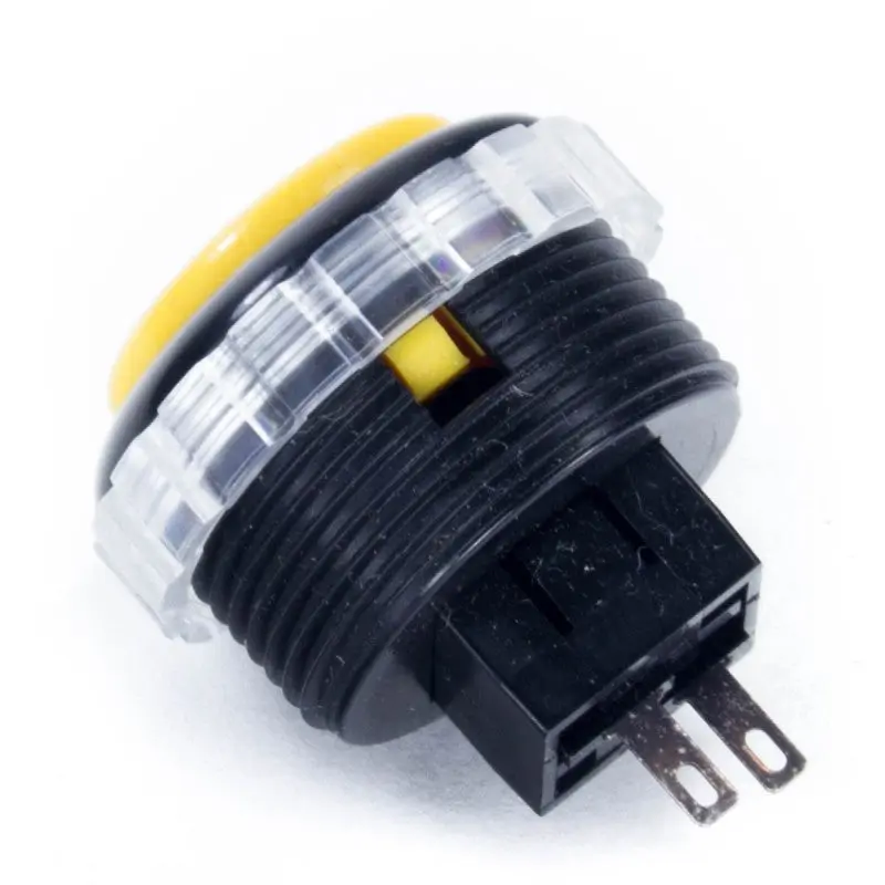 Seimitsu PS-14-GN 30mm Screw-in Button - Black & Yellow - Image 2