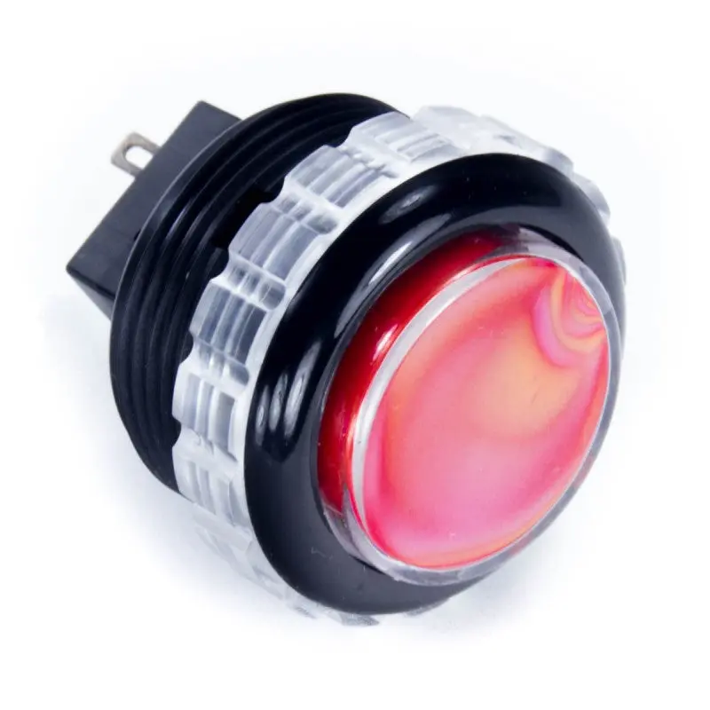 Seimitsu PS-14-GN-C 30mm Screw-in Button - Black & Red