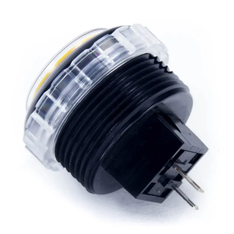 Seimitsu PS-14-GN-C 30mm Screw-in Button - Black & Yellow - Image 2